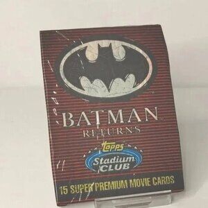 VTG Batman Returns Movie Cards Sealed Topps 3pk 15 45 Total 1991 NIP Pics